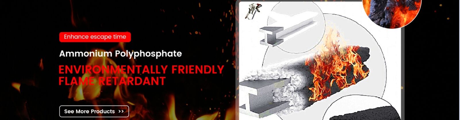 کیفیت مقاوم در برابر شعله پلی فسفات آمونیوم کارخانه